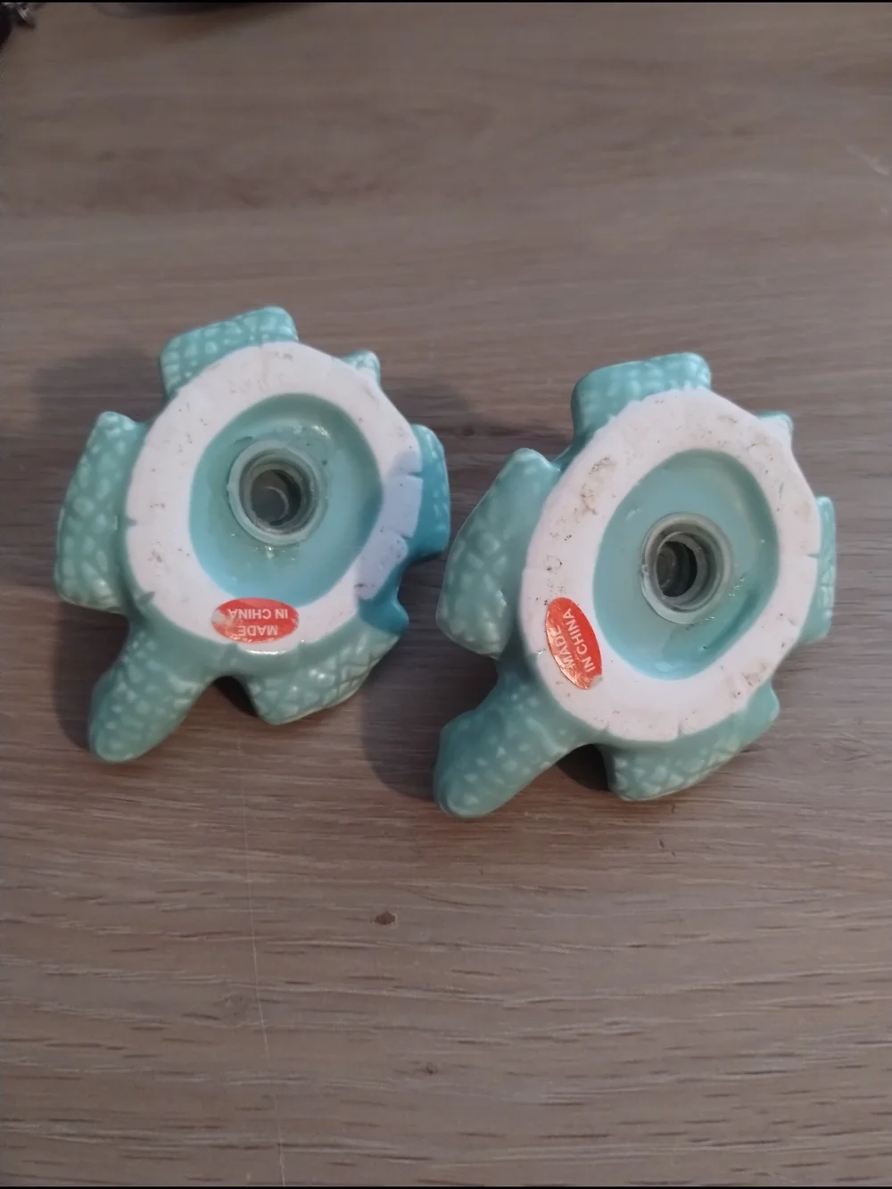 Ceramic Turtle Salt and Pepper Shaker Set - Aqua